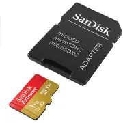 SanDisk Extreme microSDXC, SQXA1 1TB, V30, 160MB/s R, 90MB/s Memory Card + Adapter