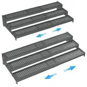Wobmmi Expandable Spice Rack organizer with 3-Tier step shelf,Modern Design h...