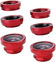 SEWACC 2Sets Clip Phone Camera Lens Kit Macro Wide Angle Fisheye Lenses for Smartphones Macro Lens Wide Angle Fisheye Convenient Clip Included