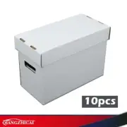 10Pc Comic Books Storage Boxes Short Holds 150-175 Stackable Durable Archive USA