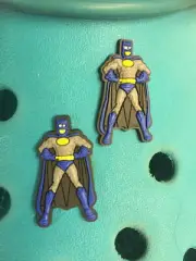 2 Batman Standing Shoe Charms For Crocs.