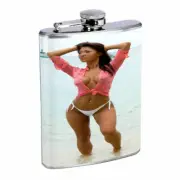 Minnesota Pin Up Girls D3 Flask 8oz Stainless Steel Hip Drinking Whiskey