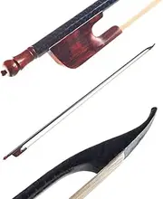 4/4 Violin Fiddle Bow Style Carbon Veneer Round Stick Ebony White Horsehair Well d Multicolor 4 4 Violin Bow