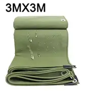 OZNALA Army Heavy Duty Waterproof Canvas Tarp Tarpaulin Sun Blocked Dustproof 3M*3M