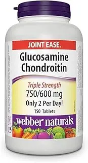 Webber Naturals 300/240/300 mg Glucosamine Chondroitin MSM Regular Strength 120 Capsules
