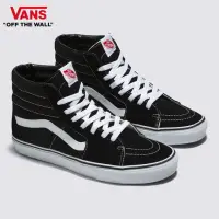 在飛比找momo購物網優惠-【VANS 官方旗艦】Sk8-Hi 男女款黑白色滑板鞋