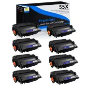 8PK CE255X 55X Toner Cartridge for HP Laserjet Pro MFP m521dn MFP m521dw
