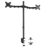 Dual Monitor Stand Up Desk Mount Extra Tall 39 inch Pole, Fully Adjustable St...