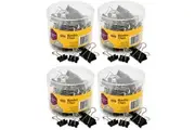 240PC Marbig Paper Fold Back Binder Clips Assort Sizes Office Home Use Essential