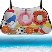 Float Storage Net, Hanging Organizer Mesh Bag Adjustable and Foldable for Pool Supplies - Inflatable Balls, Toys, Rafts, Swimming Ring, Noodles and Other Accessories