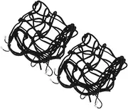 Alipis 2pcs Stretchable Cargo Net for Motorcycle and Bike Versatile Elastic Netting for Secure Luggage and Helmets Easy Installation with Hooks for Compatibility