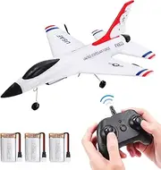 EagleStone RC Plane 2.4GHz 2 Channel Remote Control Airplane with 3 Batteries (45 Mins), Easy to Fly F-16 Model for Adults, Beginners and Advanced Kids