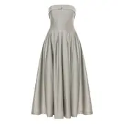 [Alberta Ferretti] Alberta Ferretti Wool-silk Dress 42 IT GREY