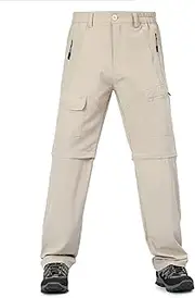 [ZooYung] Men's Convertible Hiking Pants Quick Dry Cargo Pants Lightweight Tactical Pants for Outdoor Fishing Traveling