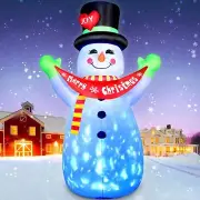 10FT Christmas Inflatables Snowman Outdoor Decorations, Giant Blow up Snow Ma...