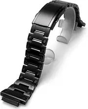 [Korlexchi] Quick-release Strap Replacement Metal Watch Band Compatible With Casio G-SHOCK GM5600 GM-5600B Stainless Steel Watchband
