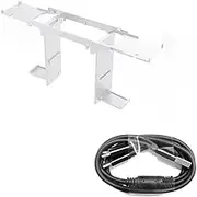 PS5 Headphone Holder,Foldable Headphone Holder Stand Bracket for PS5 VR2 Headset Controller with Charging Cable (White)