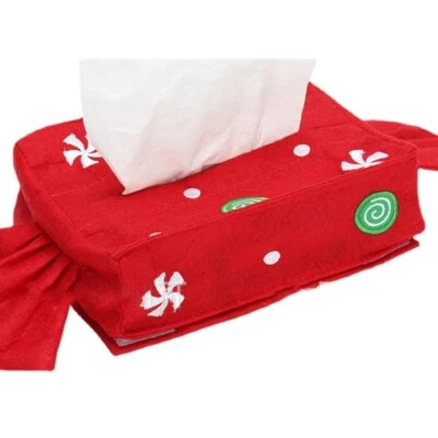 Christmas Decorative Tissue Box Cover Holder for Car Bedroom Kitchen Desktop