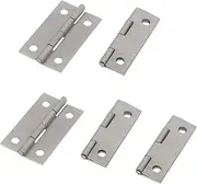 Aexit Cabinet (hand operated tools) Toolbox Jewelry Box Comestic Case Metal pipe tube Hinges Silver (14ry283qf50) Tone 5pcs