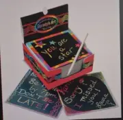 Melissa & Doug 125 Mini Rainbow Scratch Art Notes Kids Art & Craft Creative Toy
