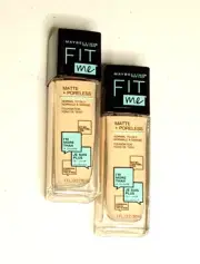 2 -Maybelline FIT ME Matte + Poreless Oil-Free Foundation - 1 oz (110 Porcelain)