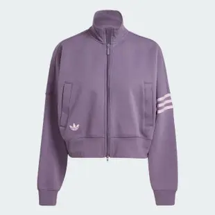 【adidas 愛迪達】外套 女款 運動外套 風衣外套 三葉草 亞規 TRACKTOP 紫 IP6507