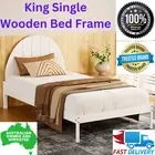 Artiss Bed Frame King Single Wooden White Solid Pinewood Frame Non-Toxic DALY
