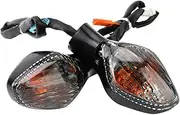 Baceyong 1pc Motorcycle Indicators Motorbike Turning Indicators Amber Light, Motorbike LED Blinker Lamp, Compatible with HONDA CBR500R/CB500F /CB500X/CBR650 F/CB650F 2 Wire, Smoke Lens