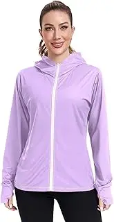 [GAIGEO] Mauve Purple Women's Rash Guard Jacket Zipper Hoodie Tops SPF 50+ Sun Shirt UV Protection S, Mauve Purple, Small