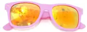 OWL MATTE FRAME MIRROR LENS CLASSIC 80s VINTAGE RETRO SUNGLASSES PINK