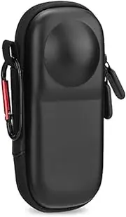 Small Carrying Case for Insta360 X4 Accessories, Protective Cover Hard Shell Travel Case, Portable Storage Bag with Carabiner (PU)