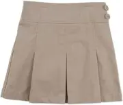 George girls Pleated SIZE 16.5 Plus COLOR Beige