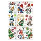 High Quality PVC Christmas Wall Decals Set of 9 Removable Stickers