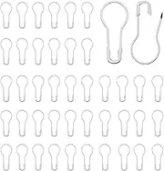 500 Pcs Bulb Safety Pins, White Safety Pins, Calabash Pins, Metal Gourd Pins, Suitable for Tailors, Clothing Tag - 0.86 inch (22mm)