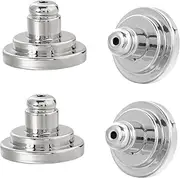Earring Backs for Droopy Ears, JIACHARMED Big Earring Lifters Supports Backs for Studs Heavy Earrings Large Locking Earring Backings Replacement 4pcs Backstop Secure Comfortble Stopper,White Gold