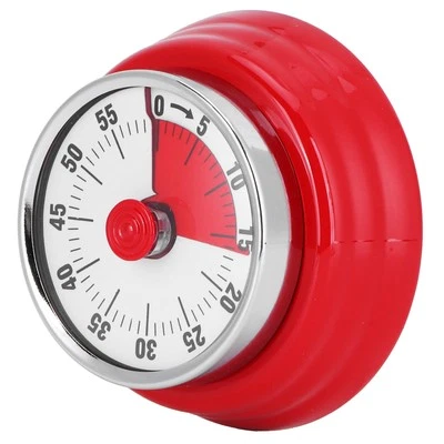 HG (Visual Timer: Red)Magnetic Kitchen Timer Manual Mechanical Alarm Cooking