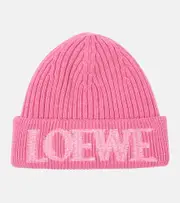 [Loewe] Loewe Logo wool beanie One Size pink