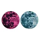 Large Moon Fluorescent Wall Sticker Removable Glow In The Dark Sticker