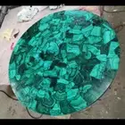Malachite Stone Table Top, Round Coffee Table Top, Marble Stone Center Table Top
