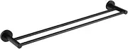 Decaura Double Towel Rail Rack 750mm Holder Bathroom 304 Stainless Steel Wall Mounted Black