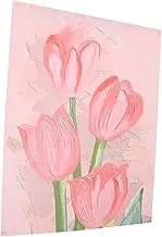 Veemoon Rustic Canvas Wall -Definition Flower Design for Living Room Bedroom Bathroom Decor Lightweight Easy to Install for Cozy Home Atmosphere