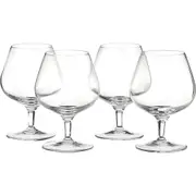4pc Luigi Bormioli Masterpiece 395ml Cognac Glasses Set Drinking Stemware CLR