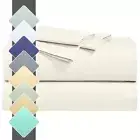 Split Cal-King 100% Cotton Percale Sheet Set Breathable Crispy Percale Sheets