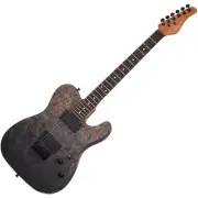 Schecter PT Standard 6 String Electric Guitar - Black Fade Burst Burl