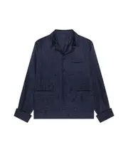 Pyjamas shirt in shiny monogram 72 jacquard L,M dark blue