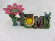 "Home Sweet Home" Butterfly Flower Themed Garden Decor Sign