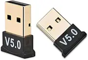 Bluetooth Adapter for PC, USB Bluetooth Adapter 5.0 Transmitter Bluetooth Dongle Stick Bluetooth Receiver Adapter for PC Notebook
