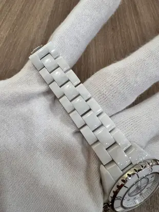 Chanel H1628 白色 陶瓷 J12 33MM 手錶 腕錶 精品錶 石英錶