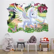 Unicorn Wall Decal, Pony Wall Sticker, Rainbow, Princess, Wall Tattoo, Decor