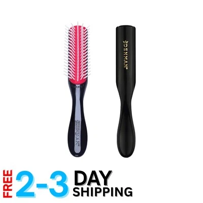 Mini Curl Definer Hairbrush Plastic Oval 5 Rows Detangling Curly Hair Tool